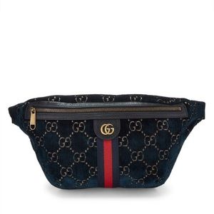 SOLD Gucci Belt Bag GG Velvet Blue